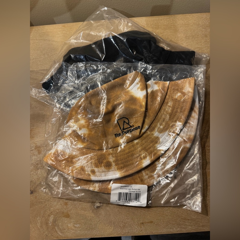 Urban Outfitters Re-Purpose Bucket Hat Bundle, solid black and tye dye